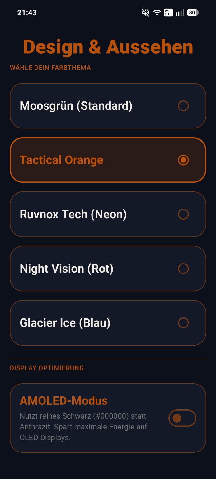 RUVNOX Tactical Orange Design