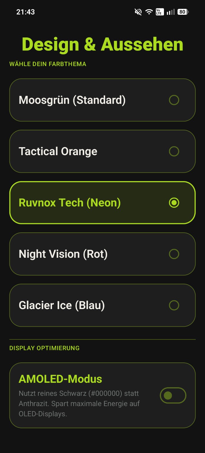 RUVNOX Tech Neon Design